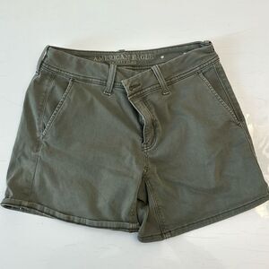 American eagle midi green shorts in size 4